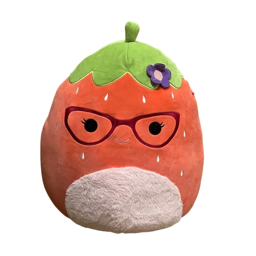 Squishmallows Scarlett Strawberry with Glasses 16 inch Plush Kawaii Toy